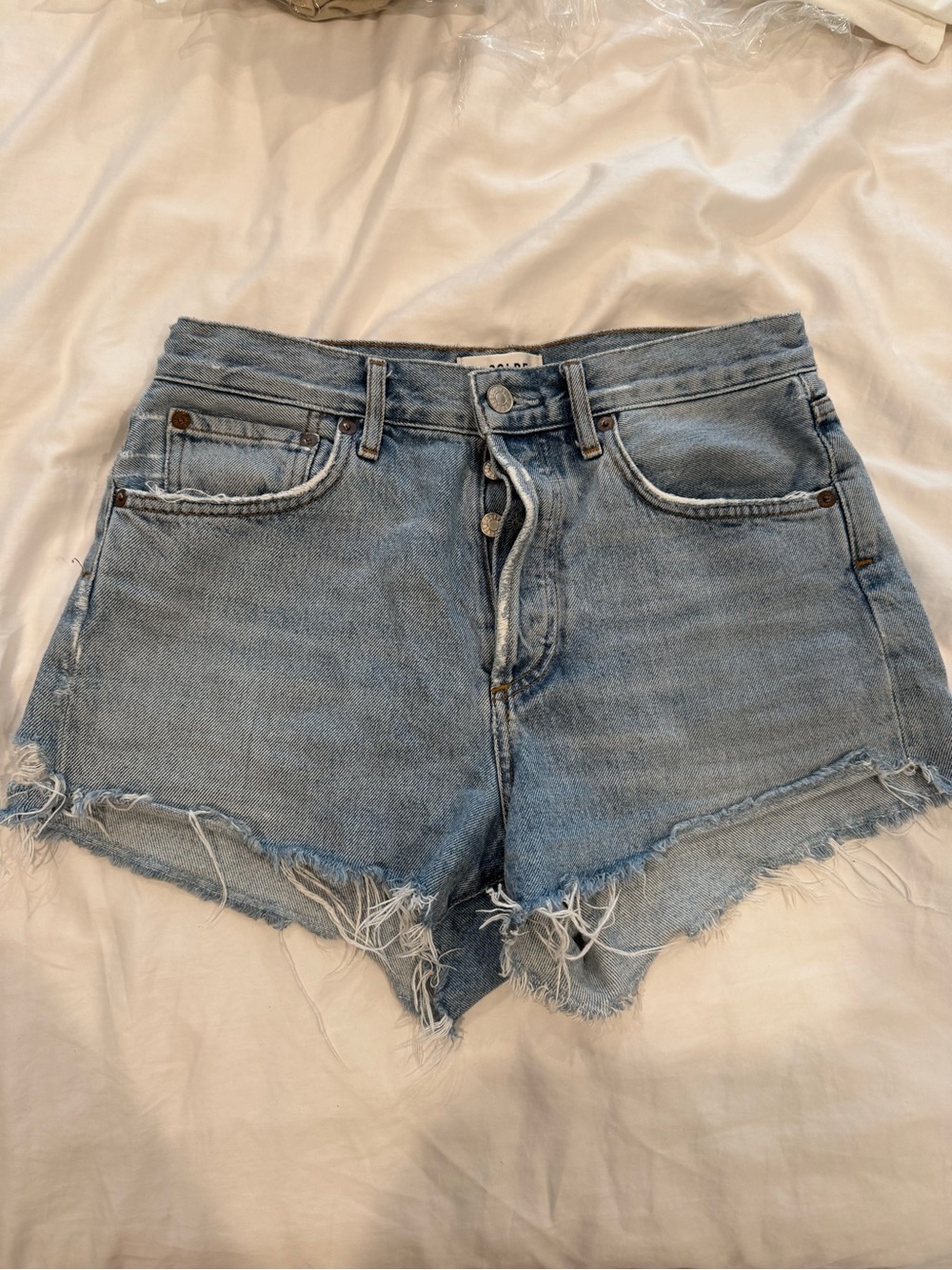 Agolde Parker Cutoff Denim Shorts